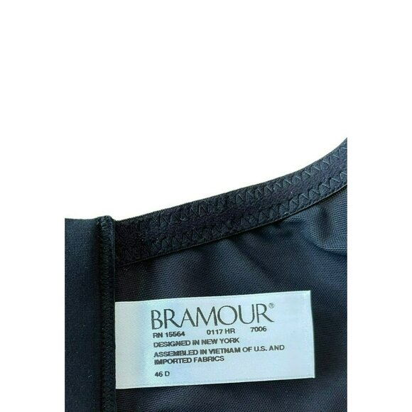 Bramour by Glamorise size 46D Underwire Bra Black Tribeca 7006 Lace Womens - Picture 6 of 6